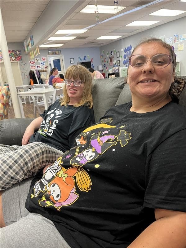 Two girls participating in Speech & Language Therapeutic Consultation activities